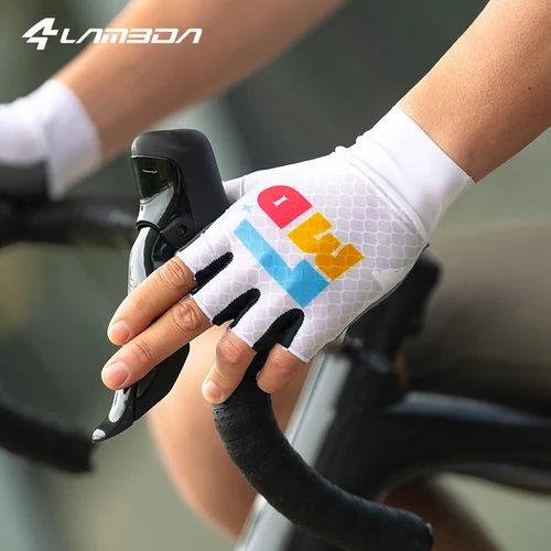 Imagen 1 del producto LAMEDA nuevos guantes de ciclismo de medio dedo para hombres y mujeres, equipo de ciclismo para bicicletas de carretera que absorbe los golpes y al desgaste