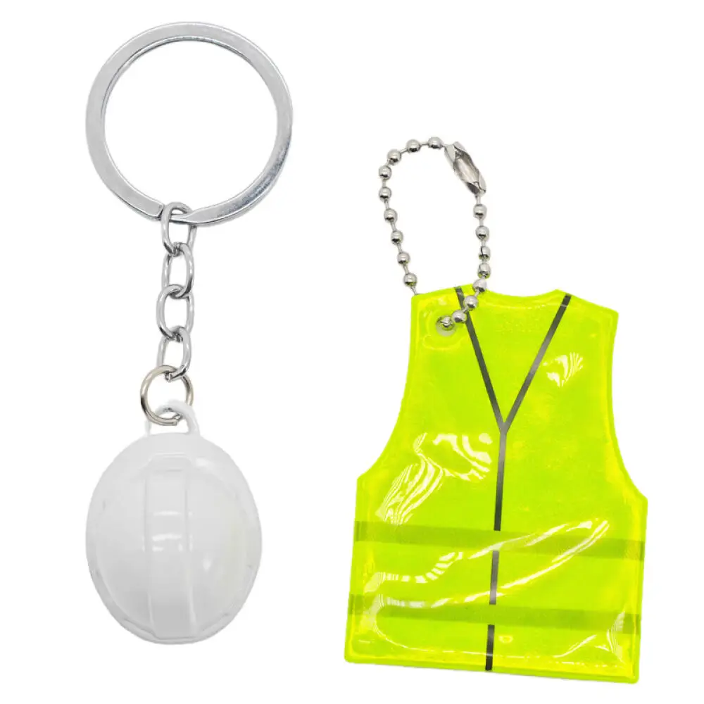 Multiple-color Helmet + Vest Reflective Keychain - Night-time Reflective - Daily Commuting