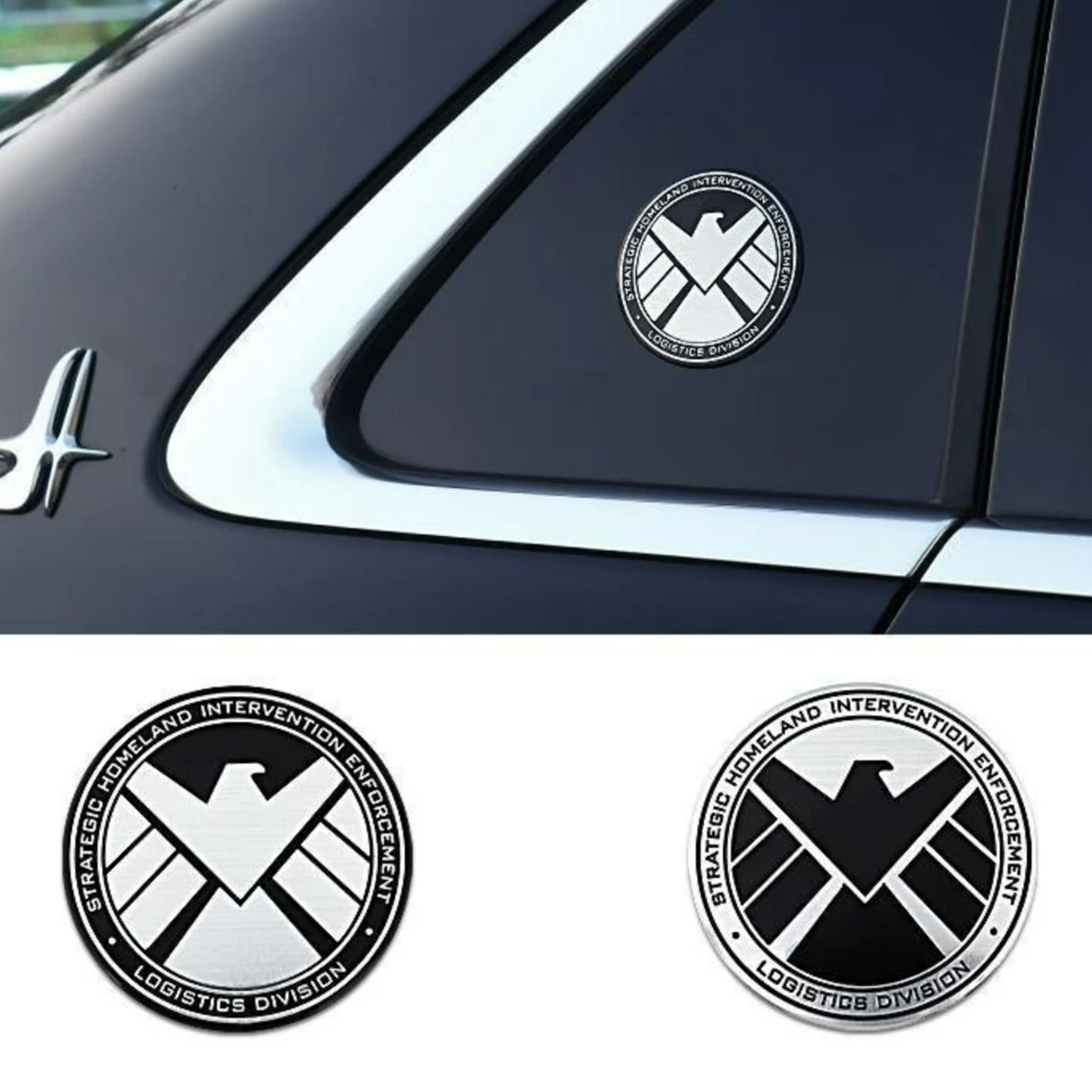 Round Emblem Badge 3D Aluminium Alloy Metal Stickers Decorative Motorcycle Windows Glasses Car Tail Markers Durable Body Decals