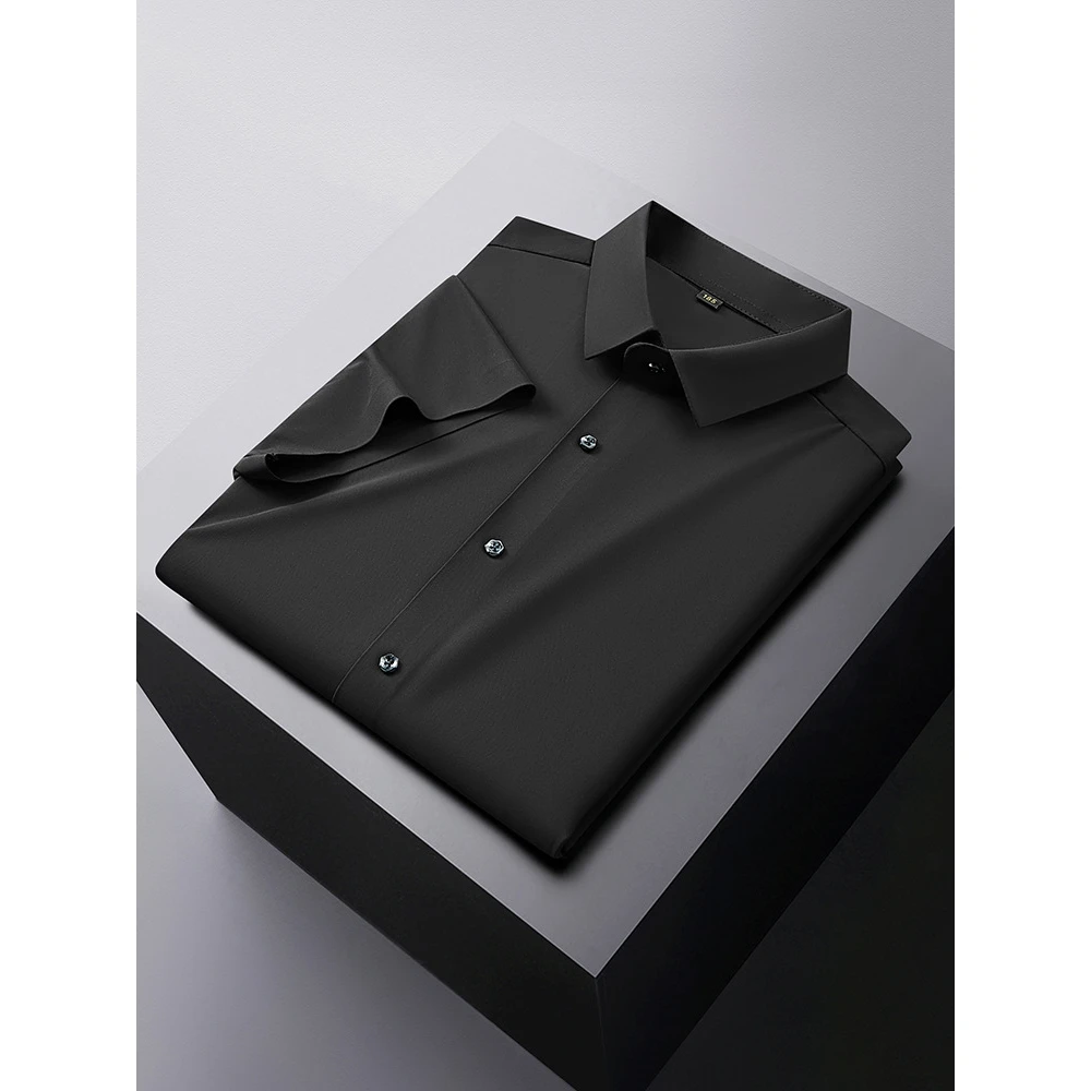 

Мужская ort Sve irt больших размеров, высокая эластичность, большой брат, очень большой, однотонный, повседневный, свободный крой, летняя одежда