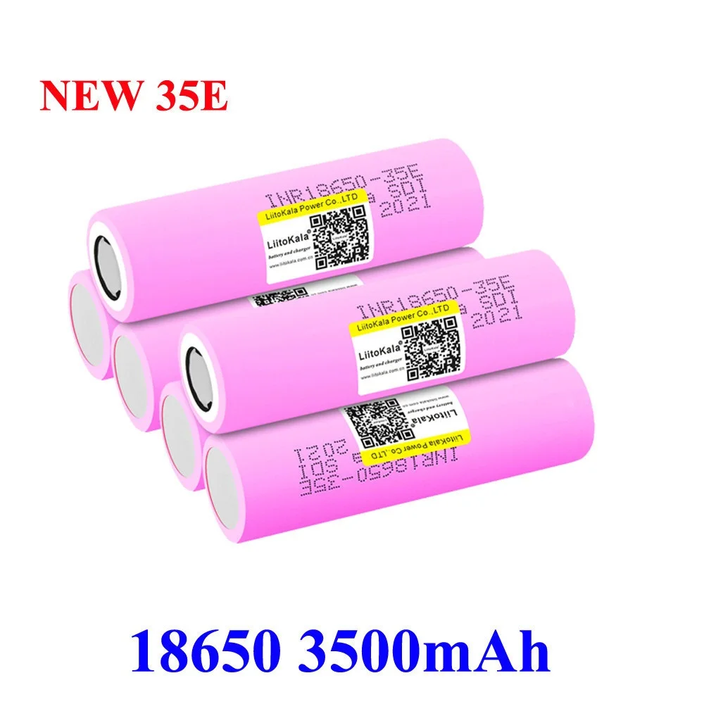 NEW For Liitokala 35E original power 18650 lithium battery 3500mAh 3.7v 25A high power INR18650 for electrical tools Похожие на AliExpress
