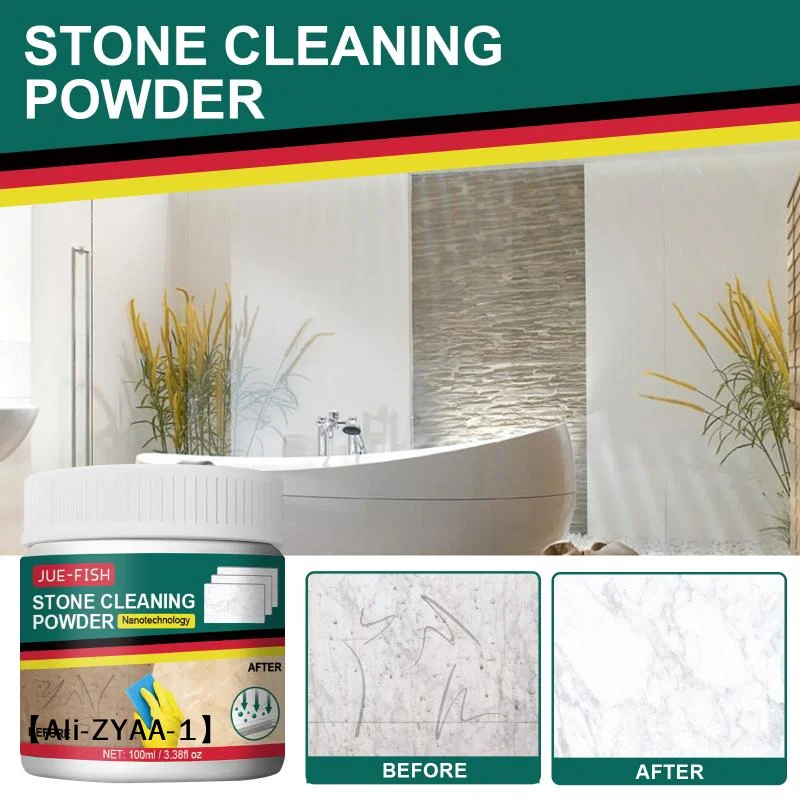 【A】Stone Cleaning Powder Deep Cleaning Remover Stains Granite Quartz Marble Tile Stone Floor Stubborn Oil Stains Cleaning Powder