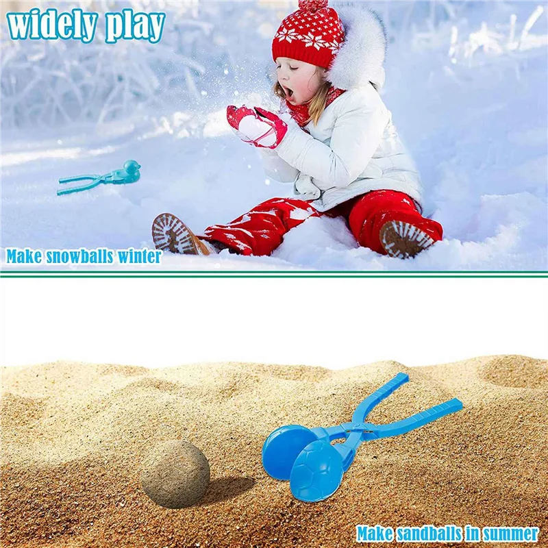 L81A 2025-12 Stuks Sneeuwbal Maker Sneeuw Kit Sneeuwbal Maker Clip Sferische Eend Sneeuwpop Hart Sneeuwbal Maker Sneeuw bal Clip