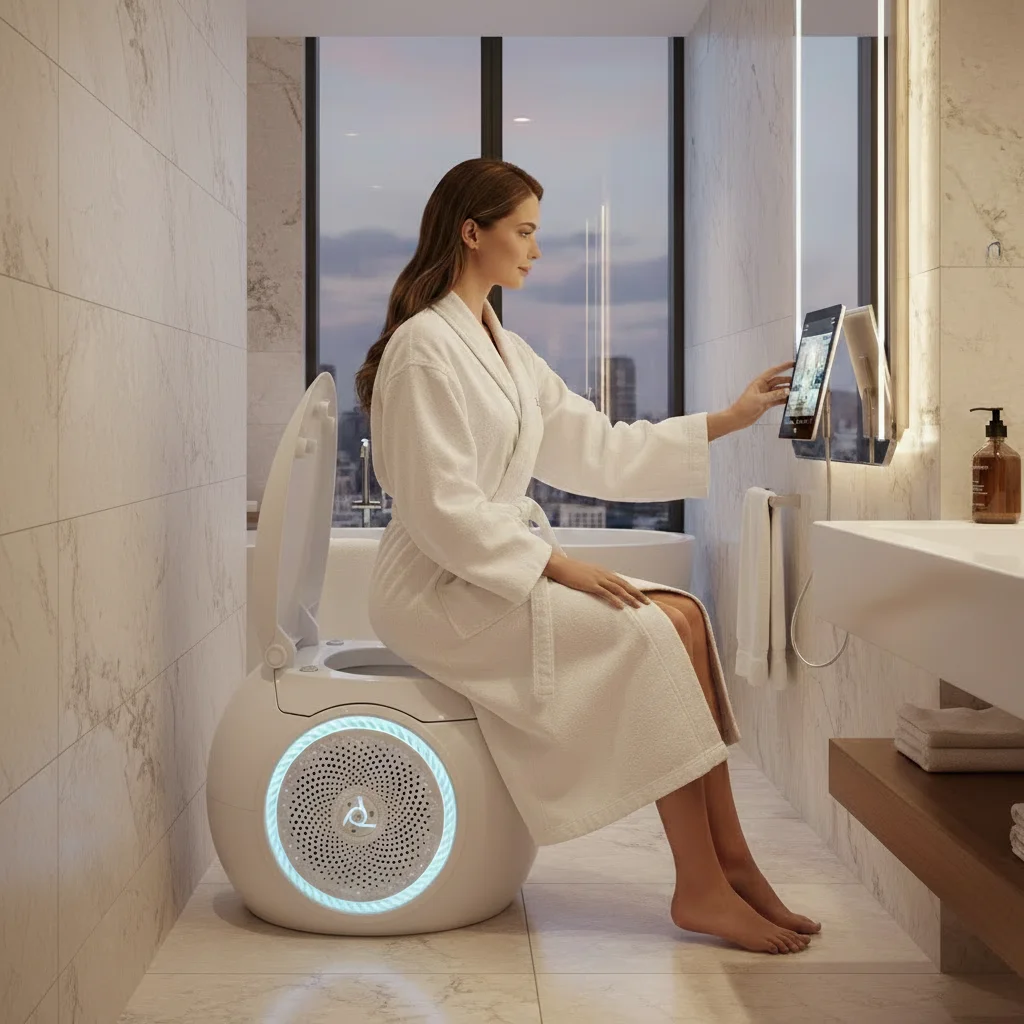 Hotel Egg Smart Toilet Intelligent Automatic Electric Flush Sensor Bowl with Remote Control S-Trap Drainage for Bathroom