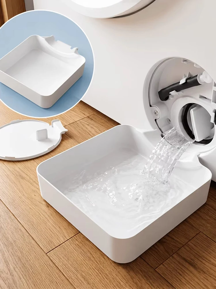 Lint Filter Washing Machine Drain Tray Water Collection Anti-overflow Drip Tray Laundry Room Debris Catcher Box
