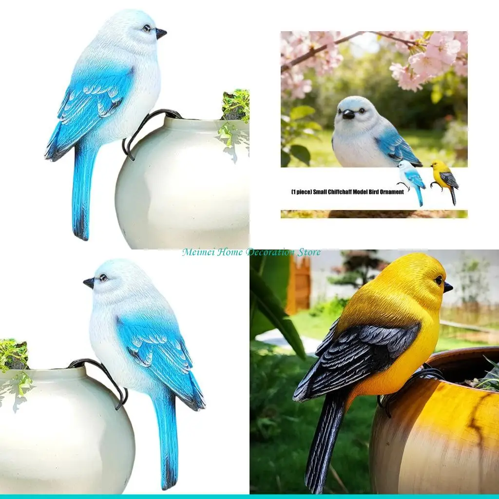 

H7BF Hand Painted Resin Bird Figurines Exquisites Garden Decoration Bird Statue For Patios Balcony Or Backyard