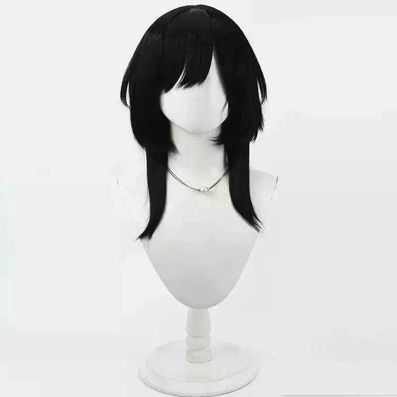 

2025 aaa 18trip Hamasaki Natsuki Cosplay Wig Black Heat Resistant Synthetic Hair