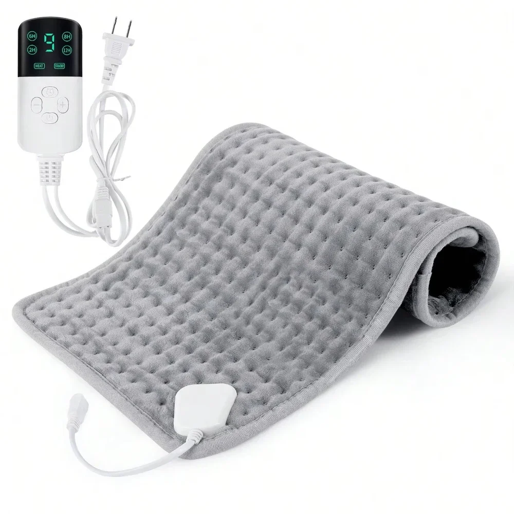 Electric Heating Pad 12''x24'' -9-Level Temperature Control, Speed Timed Portable Home Waist, Soft Flannel Blanket Suitable For The Back, Neck, Shoulders, Do Not Fold The Electric Blanket And Be Sure To Ensure The Controller Has Adequate Ventilation.