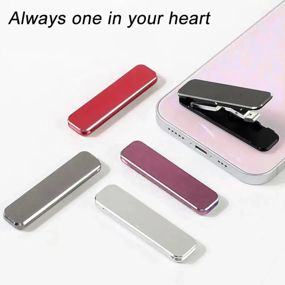 Mini PC material Folding Phone Holder Desktop Ultra-thin Adhesive Mobile Phone Holder Decoration For IPhone 