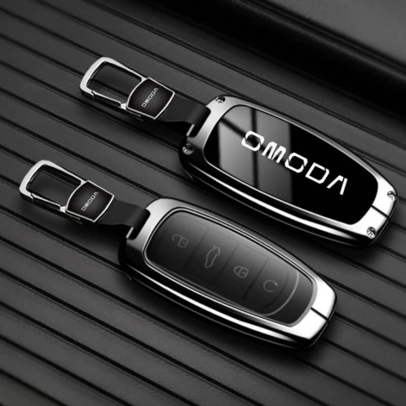 For Chery Omoda C5 E5 C9 Omoda 5 9 EV PHEV 2024 2025 Jaecoo J7 Leather Car Key Case Cover Protector Keychain Car Accessories