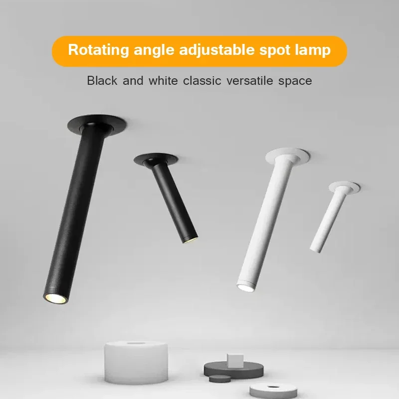 

Светодиодные прожекторы Светодиодный встраиваемый потолочный светильник Длинный цилиндр Потолочный светильник 12 Вт Фоновое освещение для внутренней столовой 85-265 В