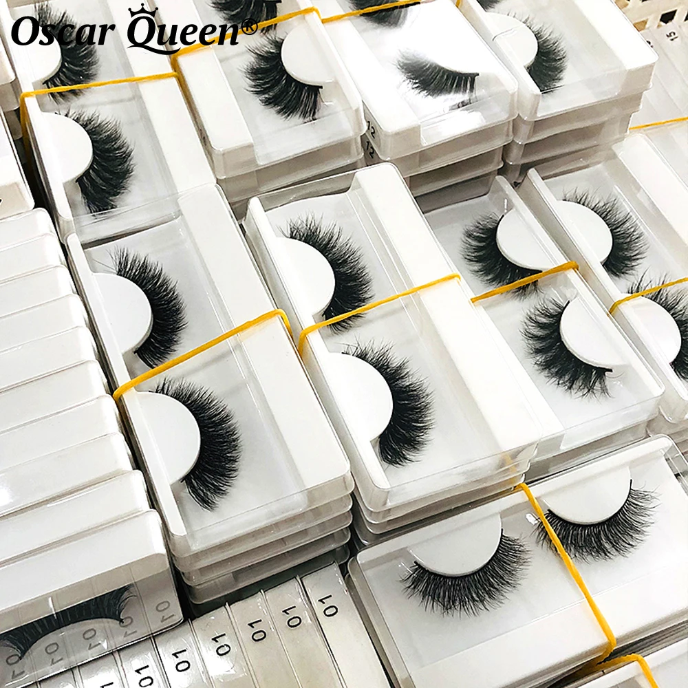 

10/30/50/100 Wholesale 10-20MM Mink Eyelashes Natural 3D 5D Curl Mink Lashes Bulk Vendor Custom Logo Box Eyelash Makeup Supplies