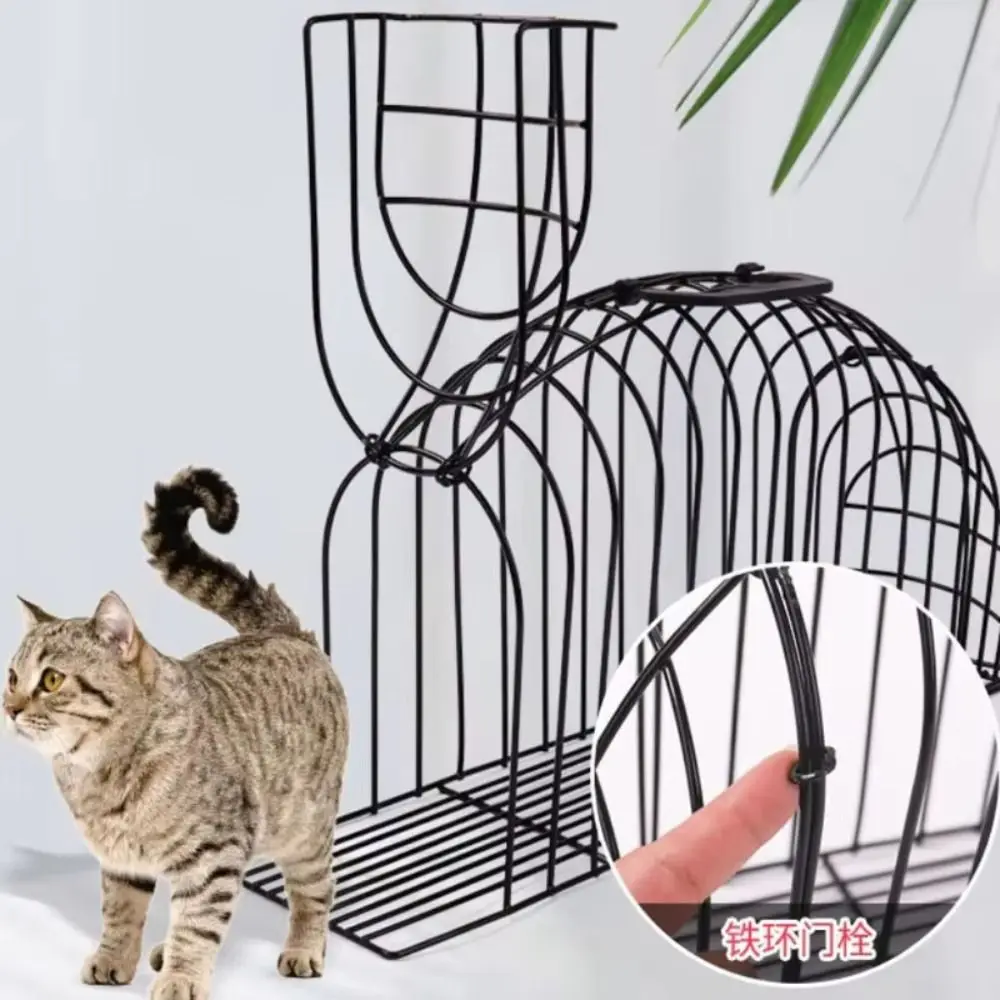 Metal Simple Cat Bath Cage Anti Seizing Fixed Wash Cat Cage Safe Portable Cleaning Pet Cage Cat Shower Hair Drying