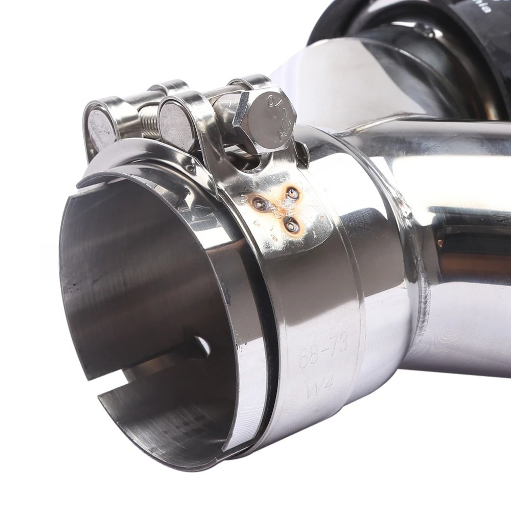 Cross-border carbon fiber Y-type double exhaust pipe pointed tail nozzle car modification 63-89mmAK real carbon