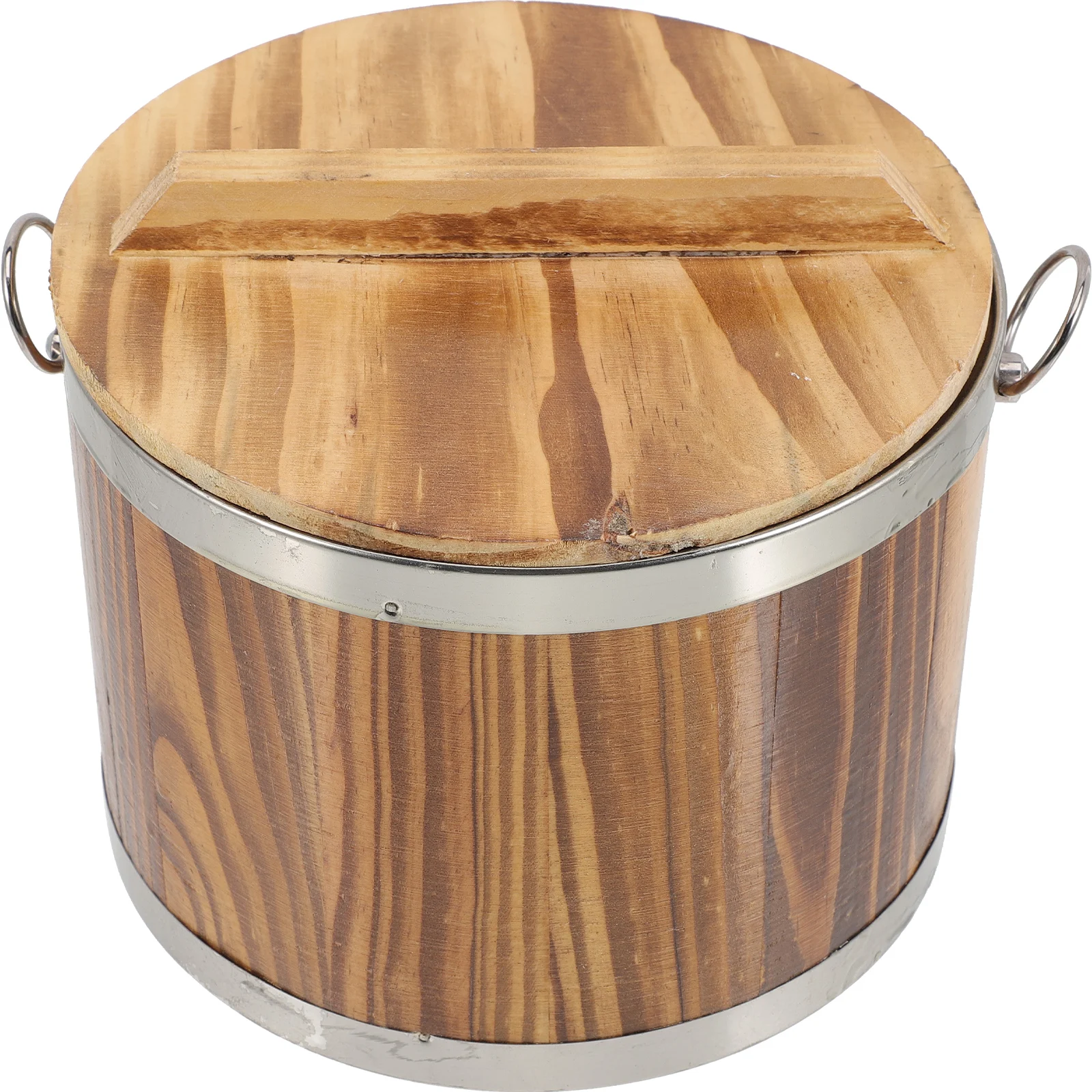 

Rice Steamed Bucket Food Storage Container Wooden Sushi Barrel Steam Kitchen Supply Lightweight Compact