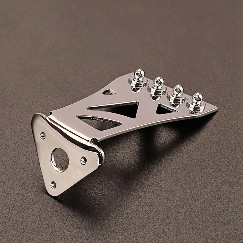 Banjo Tailpiece de 4 cuerdas, accesorio de repuesto para guitarra, plateado