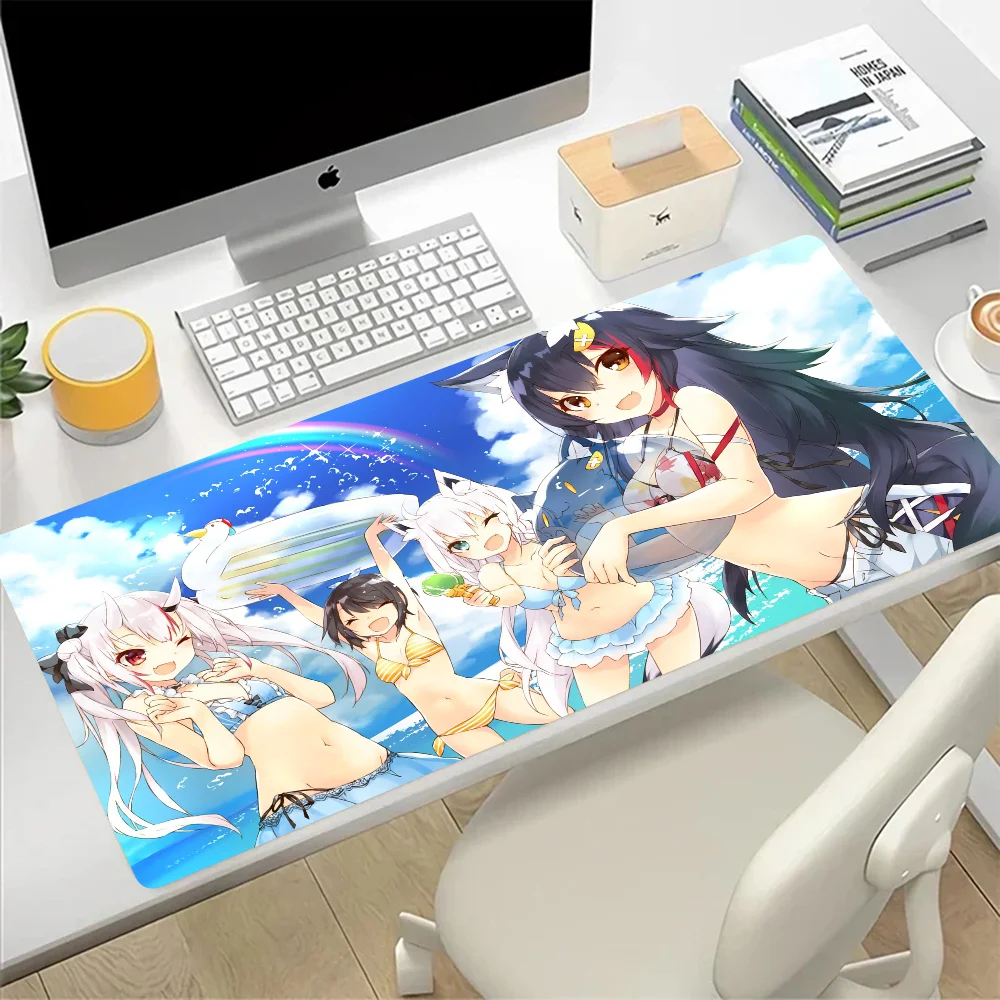 Ookami Mio Hololive Large Mouse Pad Gaming Mousepad PC Gamer Computer Office Mouse Mat XXL Keyboard Mat Desk Pad Laptop Mausepad