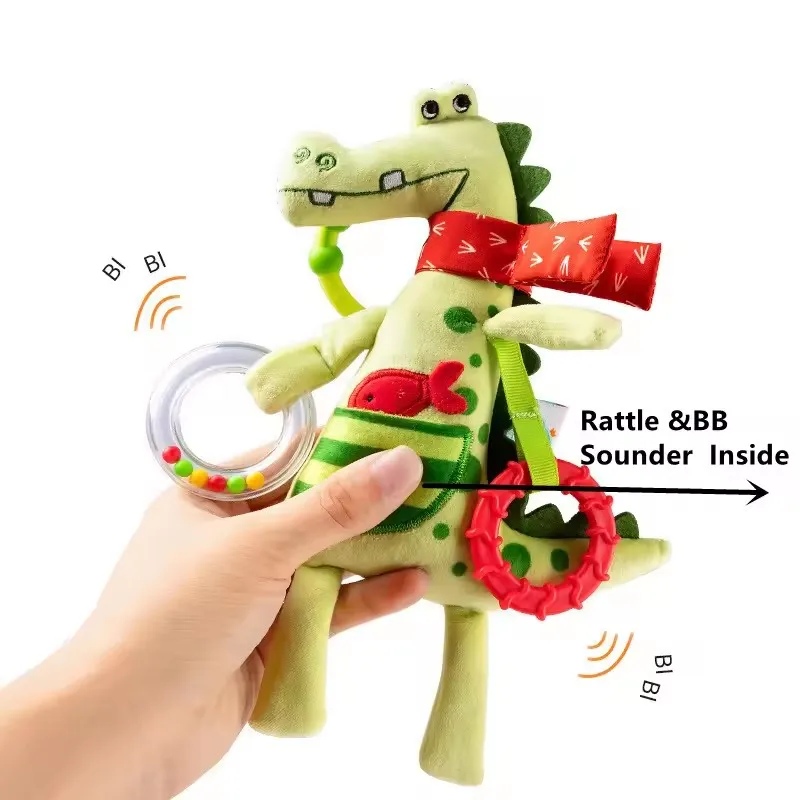 Nowa Miękka Żyrafa Zabawka do Łóżeczka, Wózka, Grzechotka dla Niemowląt, Fotelik Samochodowy, Wczesna Edukacja, Zabawki do Rozwijania z Uchwytem, Prezenty