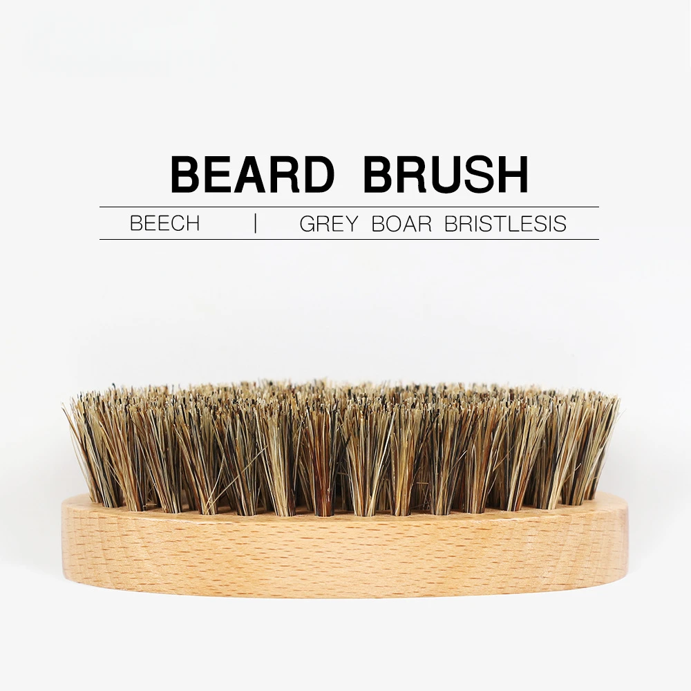 Natural Boar Bristle Beard Brush for Men Bamboo Face Massage That Works Wonders To Comb Beards and Mustache Cepillo Para Cabello