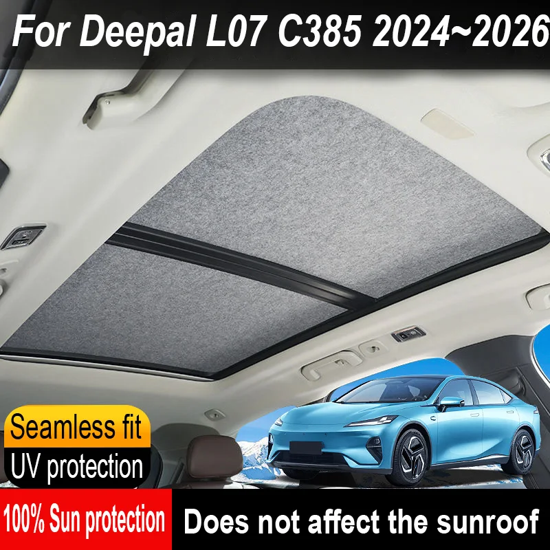 

Car Sunroof Insulation Roof Visor For Deepal L07 2024~2026 Sun Protection Anti-UV Electrostatic Adsorption Sky Curtain Sunshade