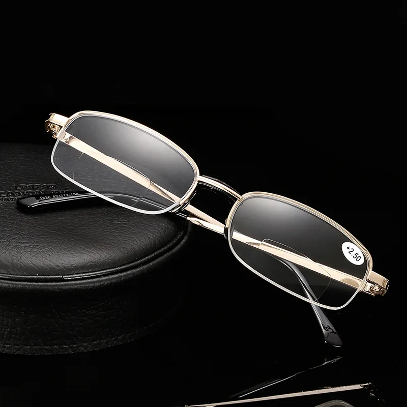 2PCS Anti-blue Light Reading Glasses Men Women Alloy Far-sighted Eyewear Metal Frame Presbyopic Eyewear with Diopter+1.0 To +4.0