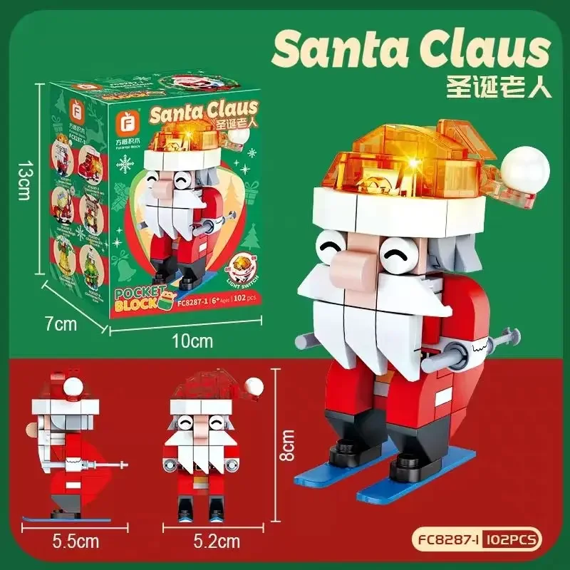 Kreative Weihnachtsdekoration: Weihnachtsmann-Rentier-Modellbausatz, pädagogisches Lernspielzeug und perfektes Weihnachtsgeschenk für Kinder