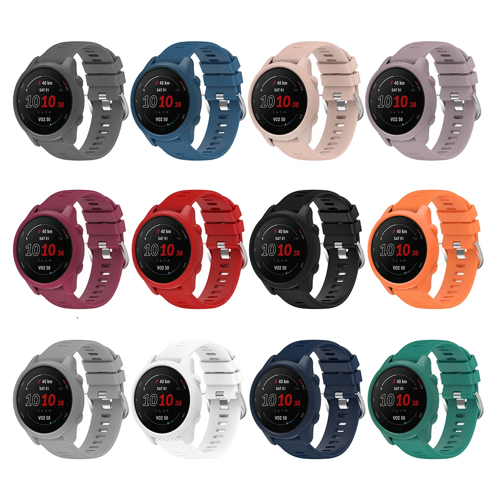 حافظة حماية من السيليكون + حزام لـ Garmin Forerunner 255 265 غطاء حماية ناعم