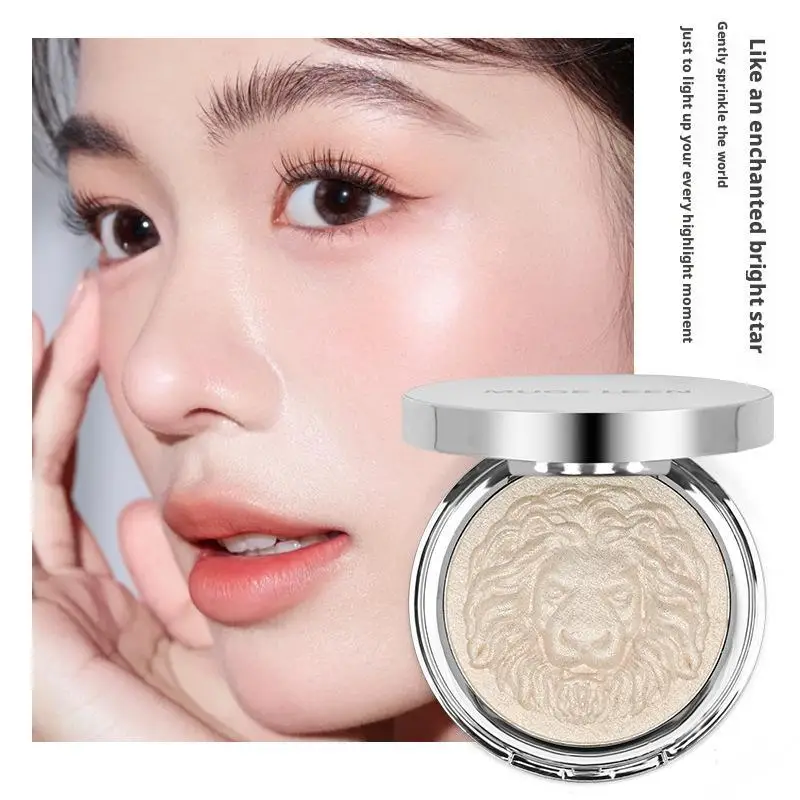 

Высокий диск в форме головы льва, картофельный бриллиант, блестящая высокая тонкая косметическая паста для макияжа, перламутровый глянцевый блеск для лица, вспышка M4E2