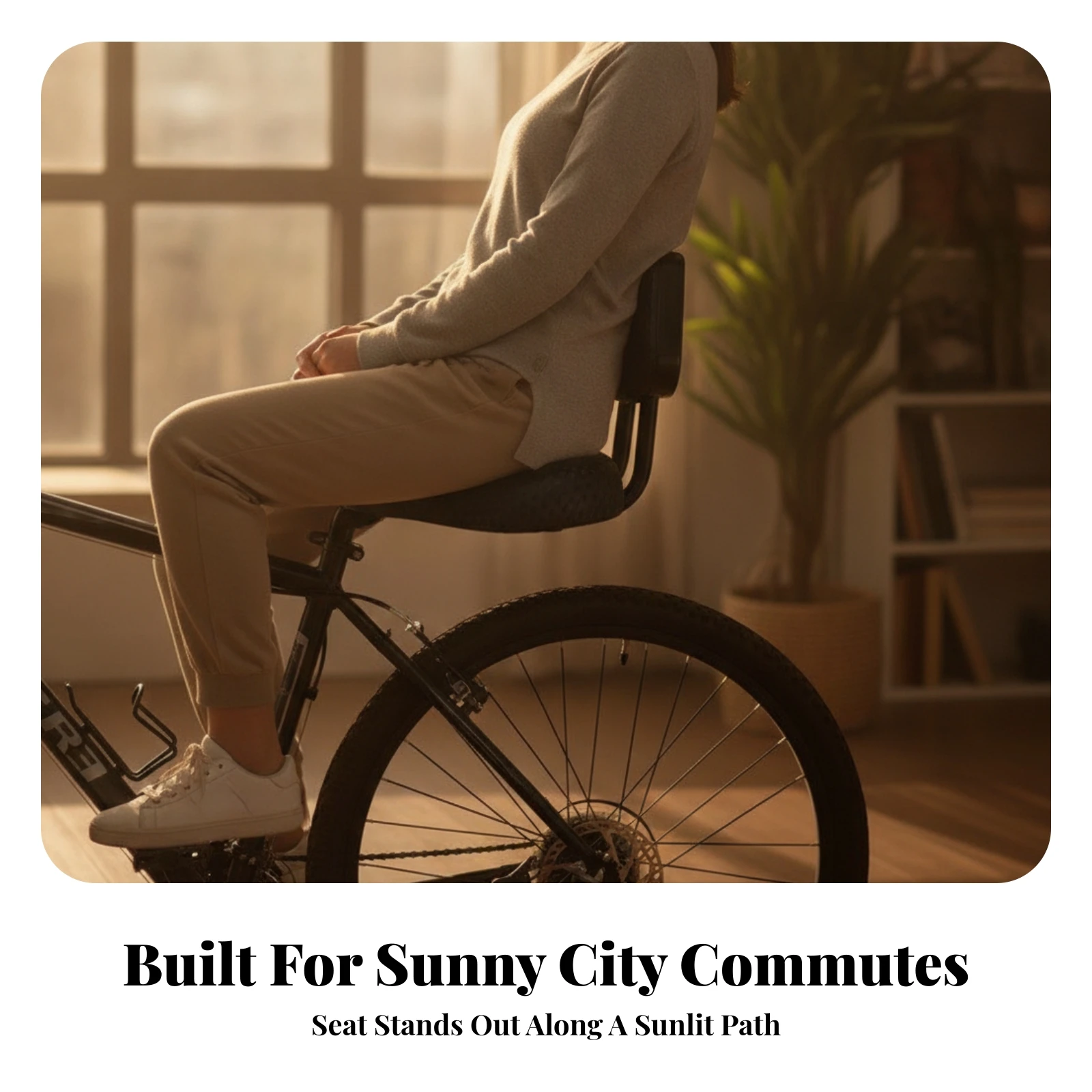 Bike Seat with Backrest Ergonomic Bike Saddle with Backrest Oversized Soft for Seniors, Leisure Riding, Daily Commuting