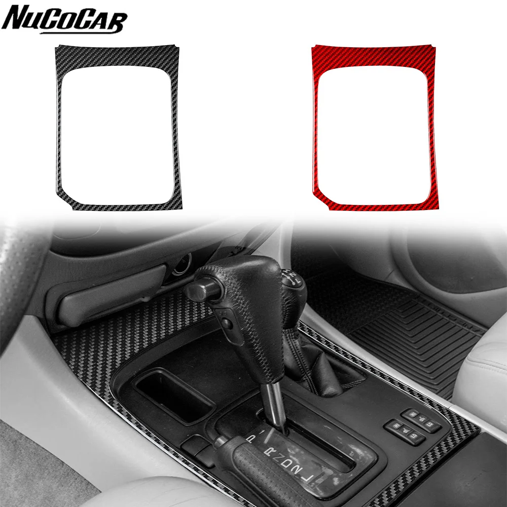 For Lexus LX470 For Toyota Land Cruiser 1998-2002 Real Carbon Fiber Stickers Center Gear Shift Panel frame Car decorative