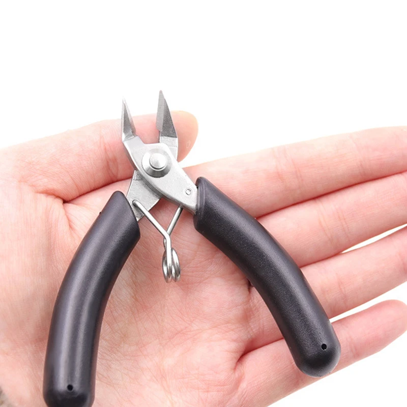 Mini Diagonal Pliers Wire Flush Cutter Micro Diagonal Cutting Pliers Wires Insulating Rubber Handle Model Pliers 4 styles