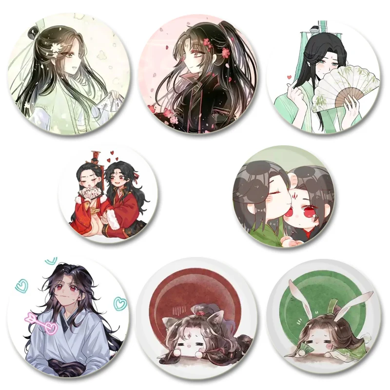 

Anime Scum Villain Self Saving System Brooch Cartoon Badge for Backpack Clothes Jewelry Accessories Shen Qingqiu Luo Binghe Pins