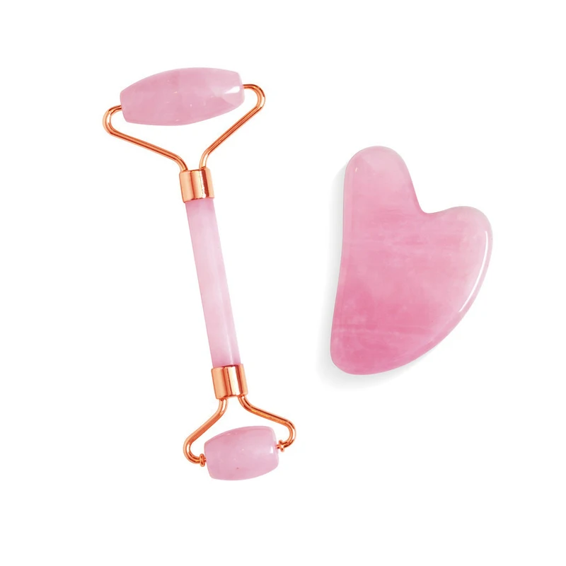 Jade Roller und Gua Sha Set grüne Jade Roller Jade Roller Gua Sha Gesichts Körper massage gerät Roller Jade Stein Massage Set
