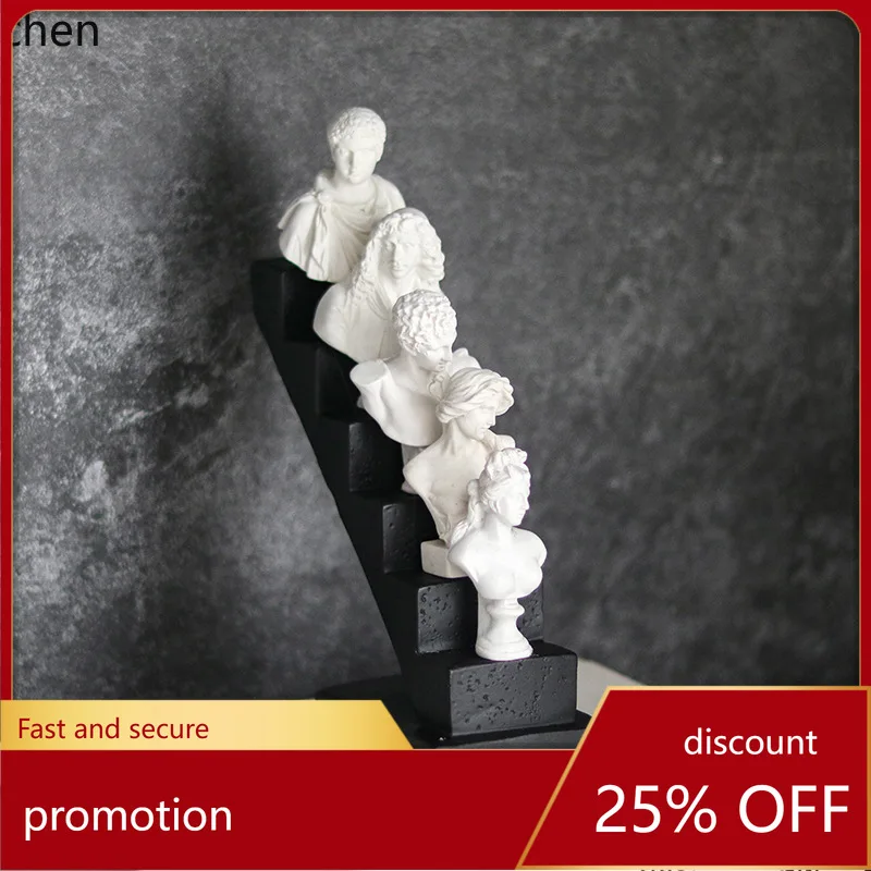 HXL Portrait Sculpture Ornament for Living Room, Study, and Bedroom Decoration