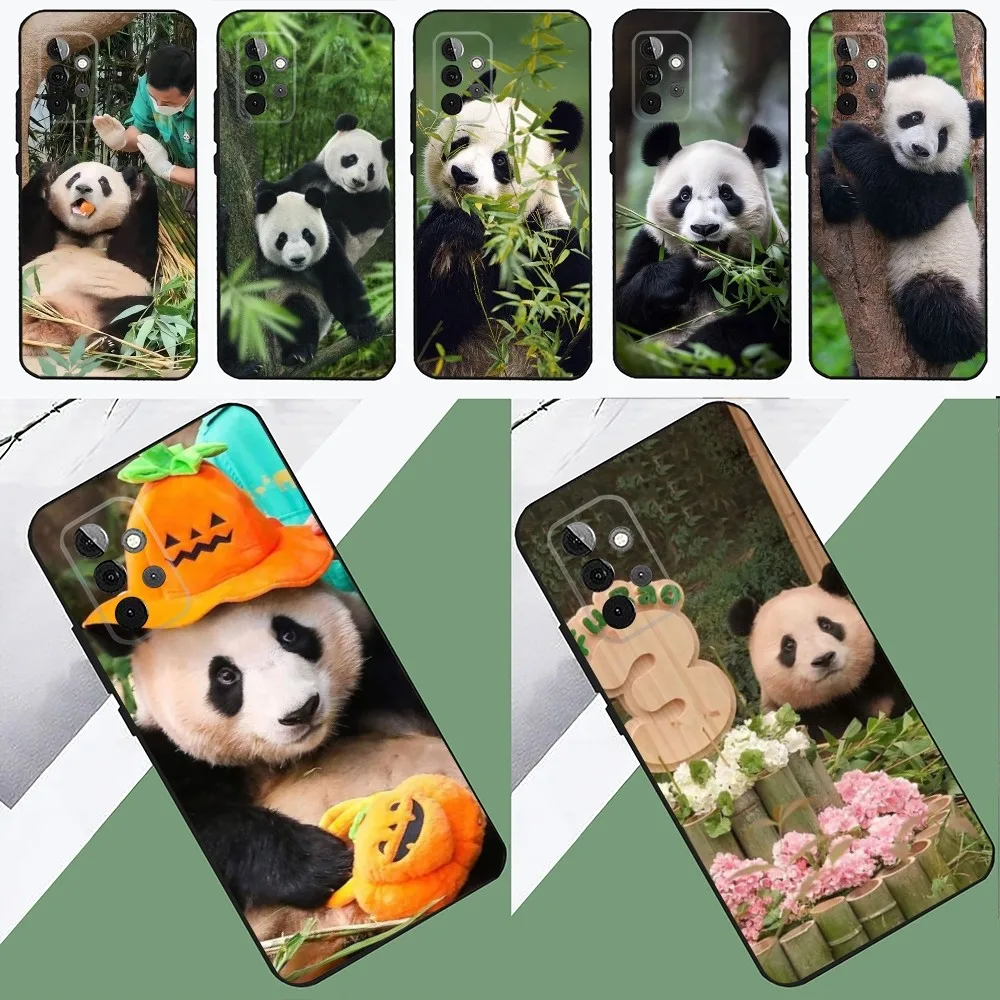 Fubao-S Panda  Phone Case For SamsungS24,23,22,21,S20 Ultra Pro 10,S30Plus,S9,20lite Ultra Black Cover