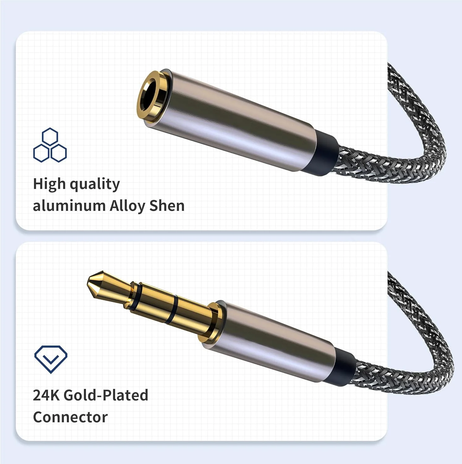 Y Splitter 3.5mm Audio Cable 1 Male To 2 Female Extension Cable for Earphone Headset Headphone MP3 MP4 Stereo Plug Adapter Jack