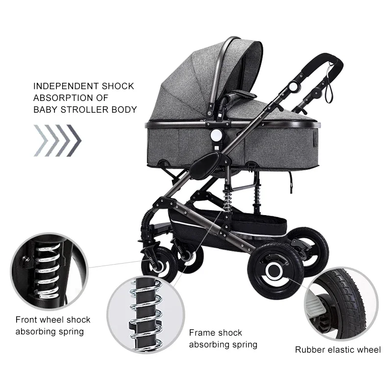 Hot Selling pasgeboren baby kinderwagen kinderwagen kinderwagen Coches Para Bebes. Luxe reis 3-in-1 kinderwagens voor baby's