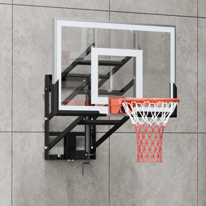 Factory Outlet Indoor/Outdoor Basketball Hoops Stand Youth & Adult Drill Hand Lift Wall-Mounted Equipments for Home & Court Usep