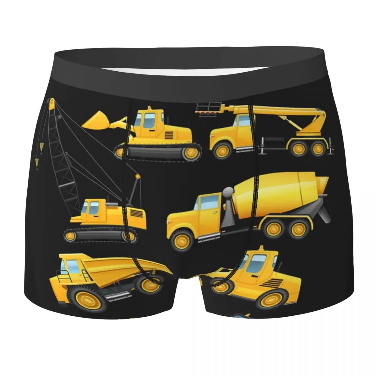 Boxer Underpants Shorts Construction Truck Excavator (19) Panties Male Comfortable Underwear for Homme Man Boyfriend Gift