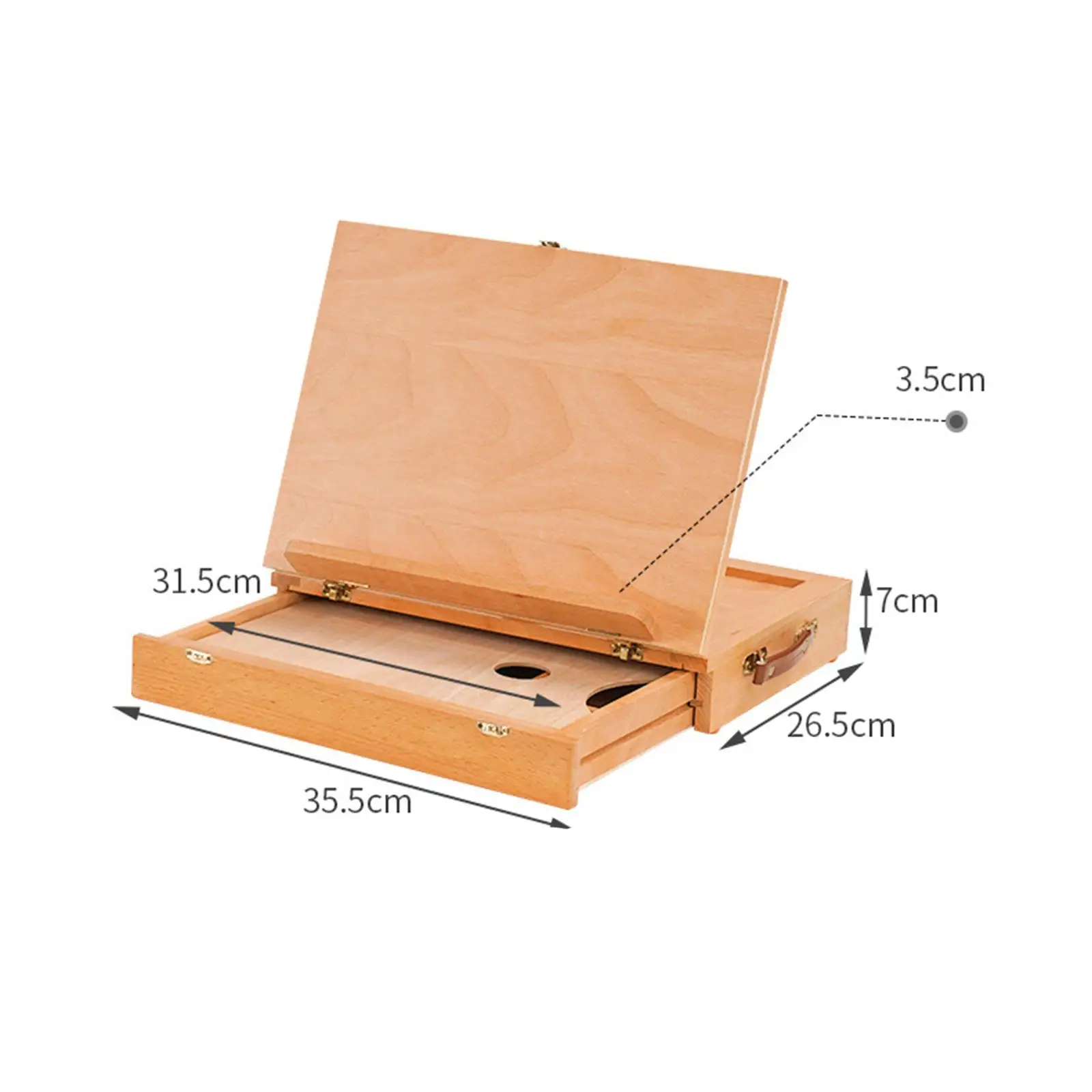 Wooden Easel Box Desktop Sketch Box Foldable Book Holder Art Supply Painters Painting Storage Box Tabletop Easel for Painting