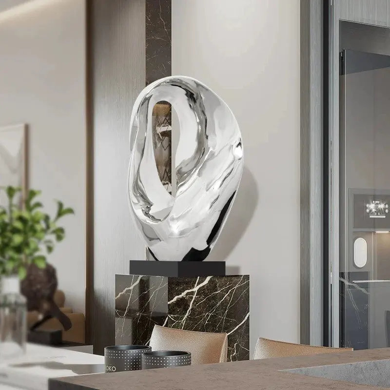 Room decor creative abstract sculpture Fushou circular ring sculpture foyer desktop decoration lobby art sculpture living room l