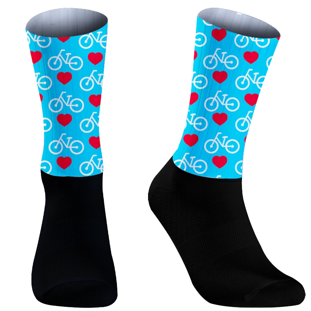 Love Bike Socks, Comfortable Breathable Soft  Socks For Workout, Casual Walking, Running, Sports, Women Men's cycling socks