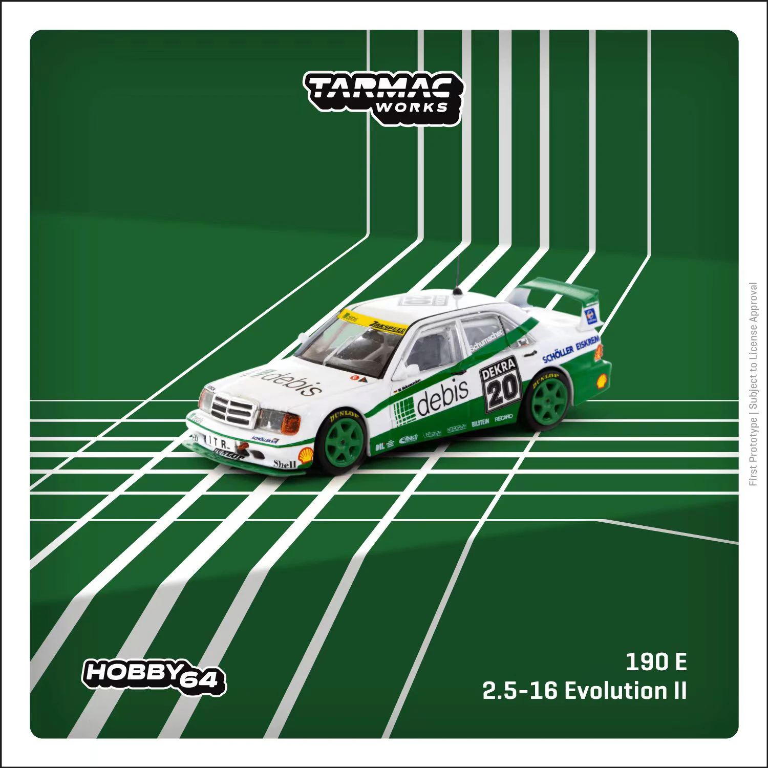 

TW In Stock 1:64 190E 2.5-16 Evolution II Diecast Diorama Car Model Collection Miniature Tarmac Works