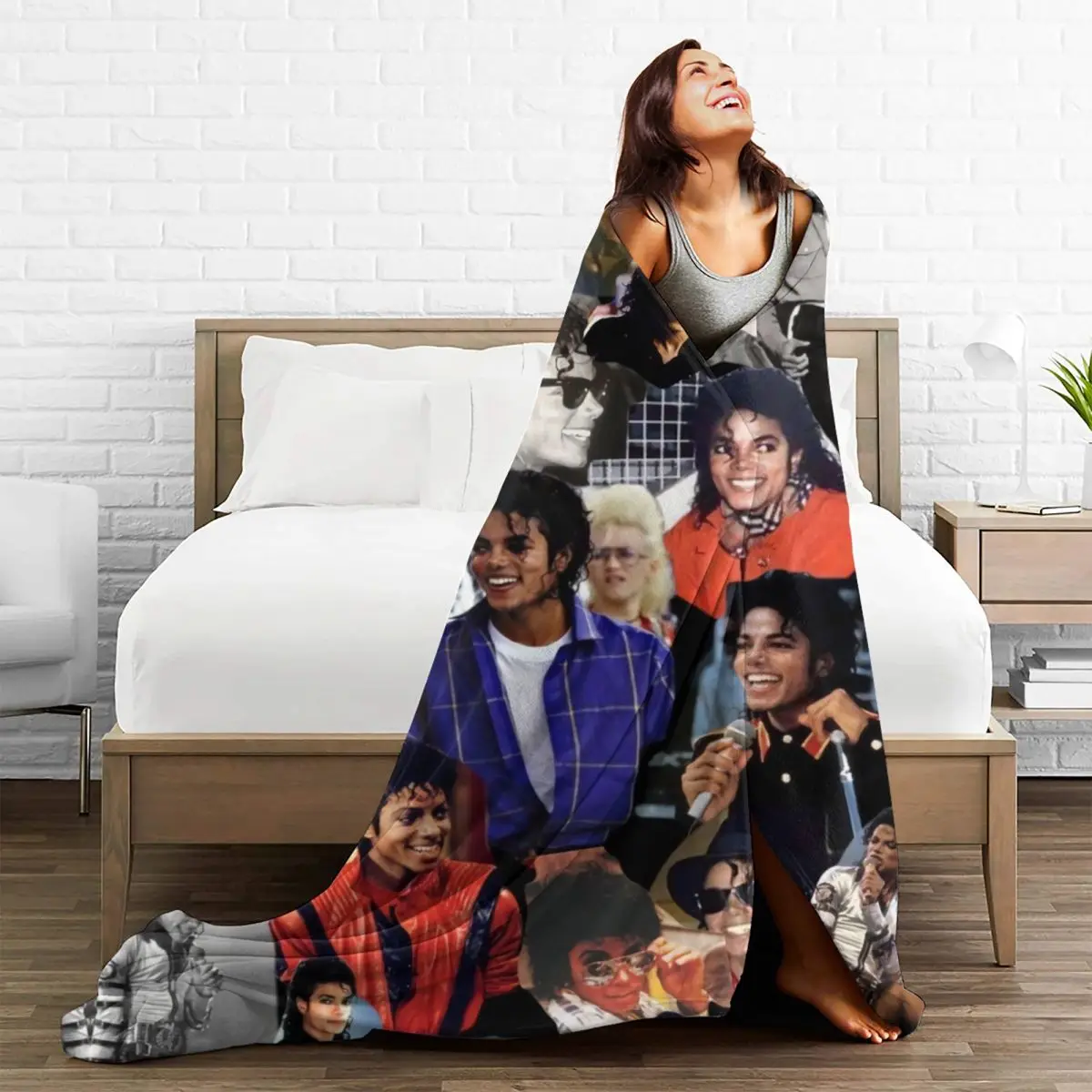 MJ M-Michaels Dancer Photo Super Soft Blanket J-Jacksons Camping Bedding Throws Funny Custom Flannel Bedspread Sofa Bed Cover