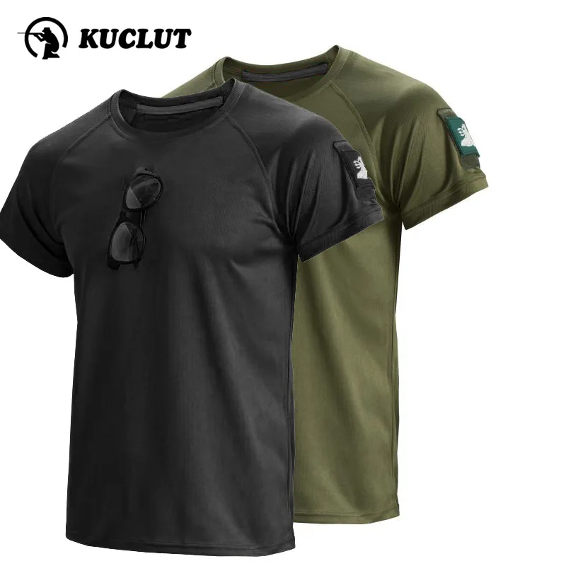 

Field Combat Short Sleeve Sweatshirt Summer Camo Tactical Tops Sleeve Quick-drying Men Sport Outdoor Hiking Breathable Clothing