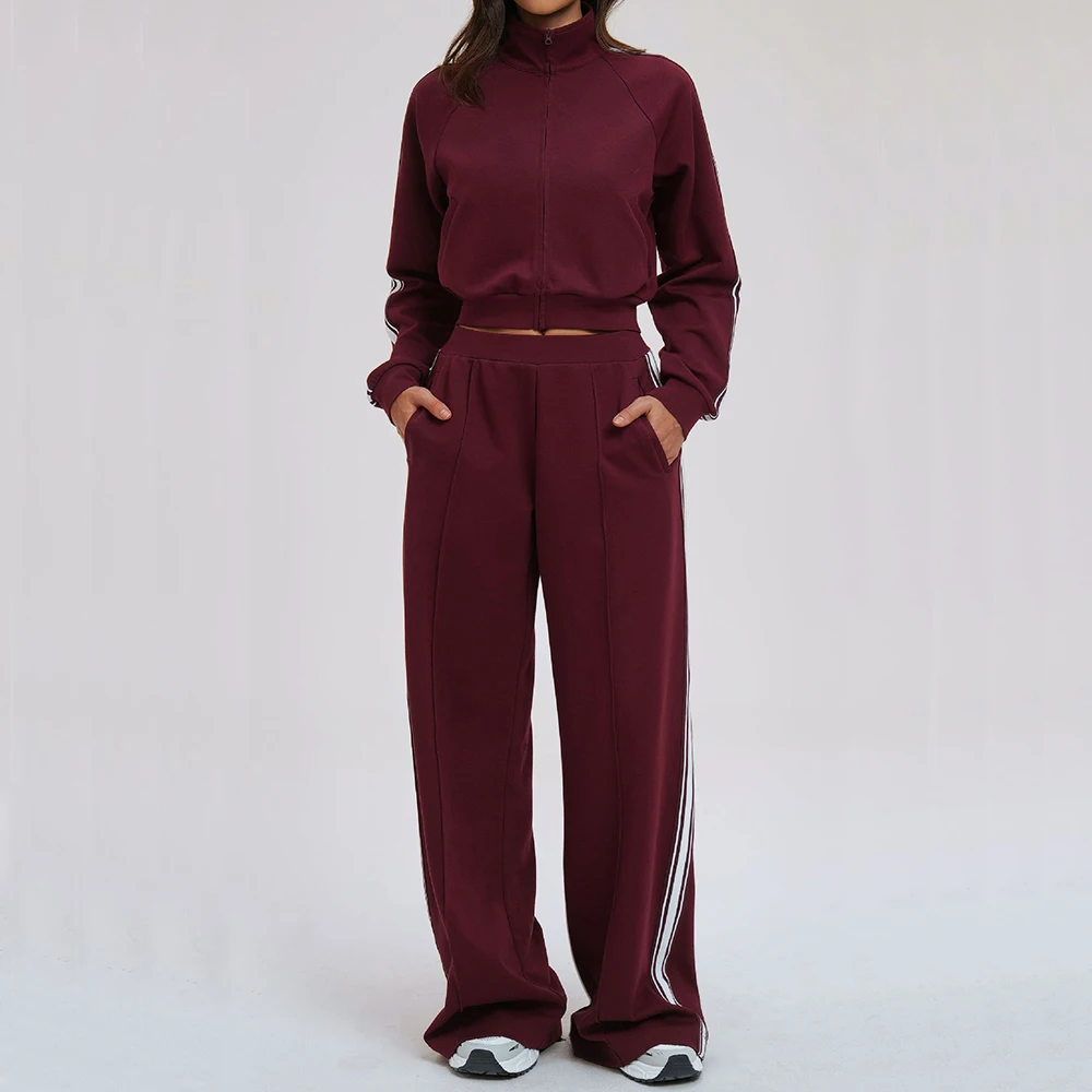 

Комплект с капюшоном с цветными блоками, женский свободный комплект из 2 предметов с длинными рукавами для йоги, спортивный комплект для велоспорта и альпинизма