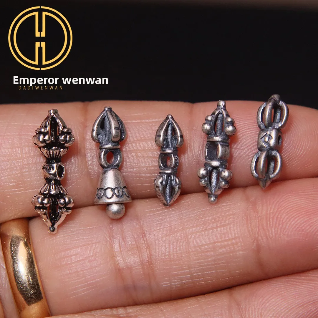 

925 Sterling Silver Buddhist Skull Keychain Small Tibetan Sle Cloud Ba Pendant Faion Jewelry Accories Buddhist Symbol