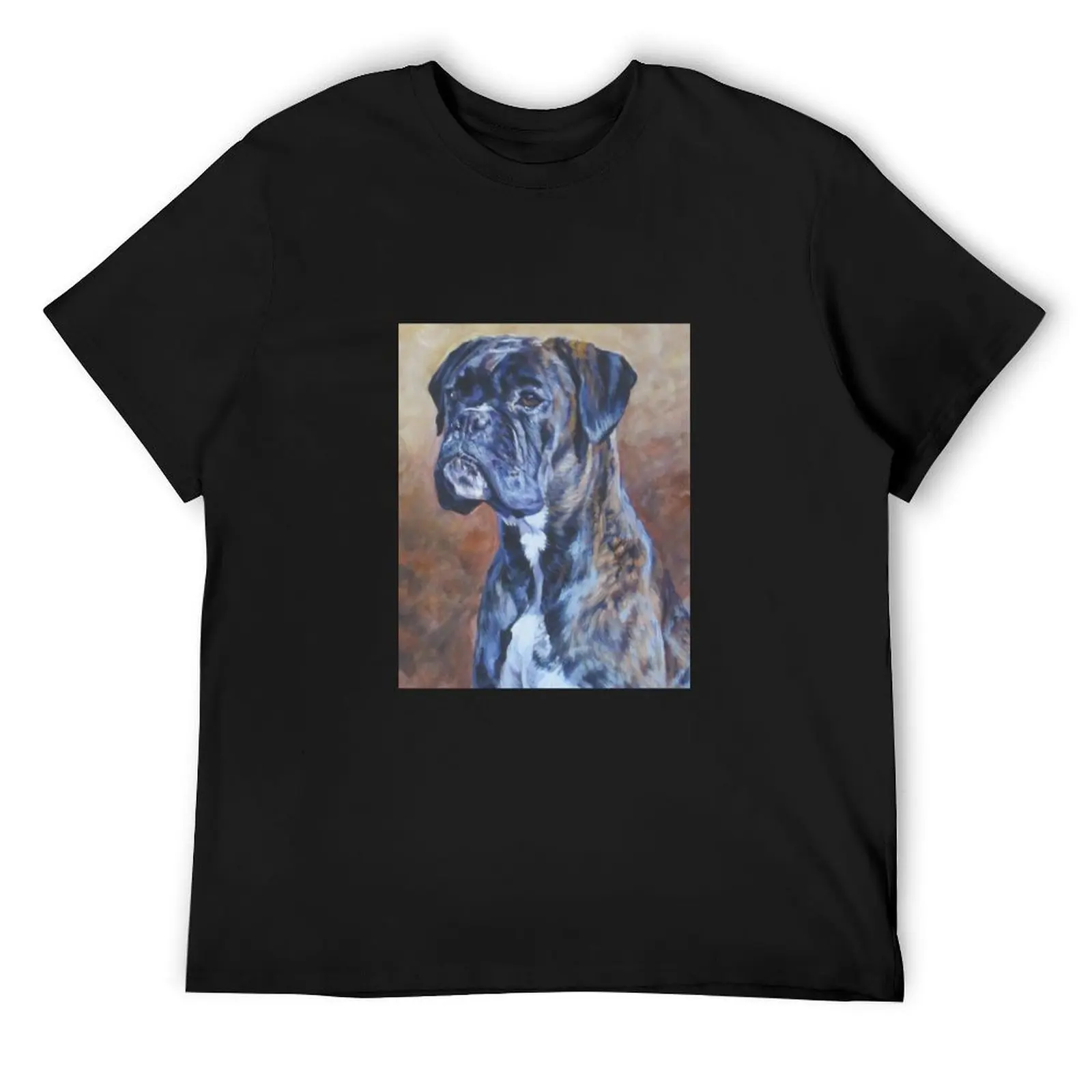 Boxer Fine Art Painting T-Shirt plus size tops cotton graphic tees plain black t shirts men