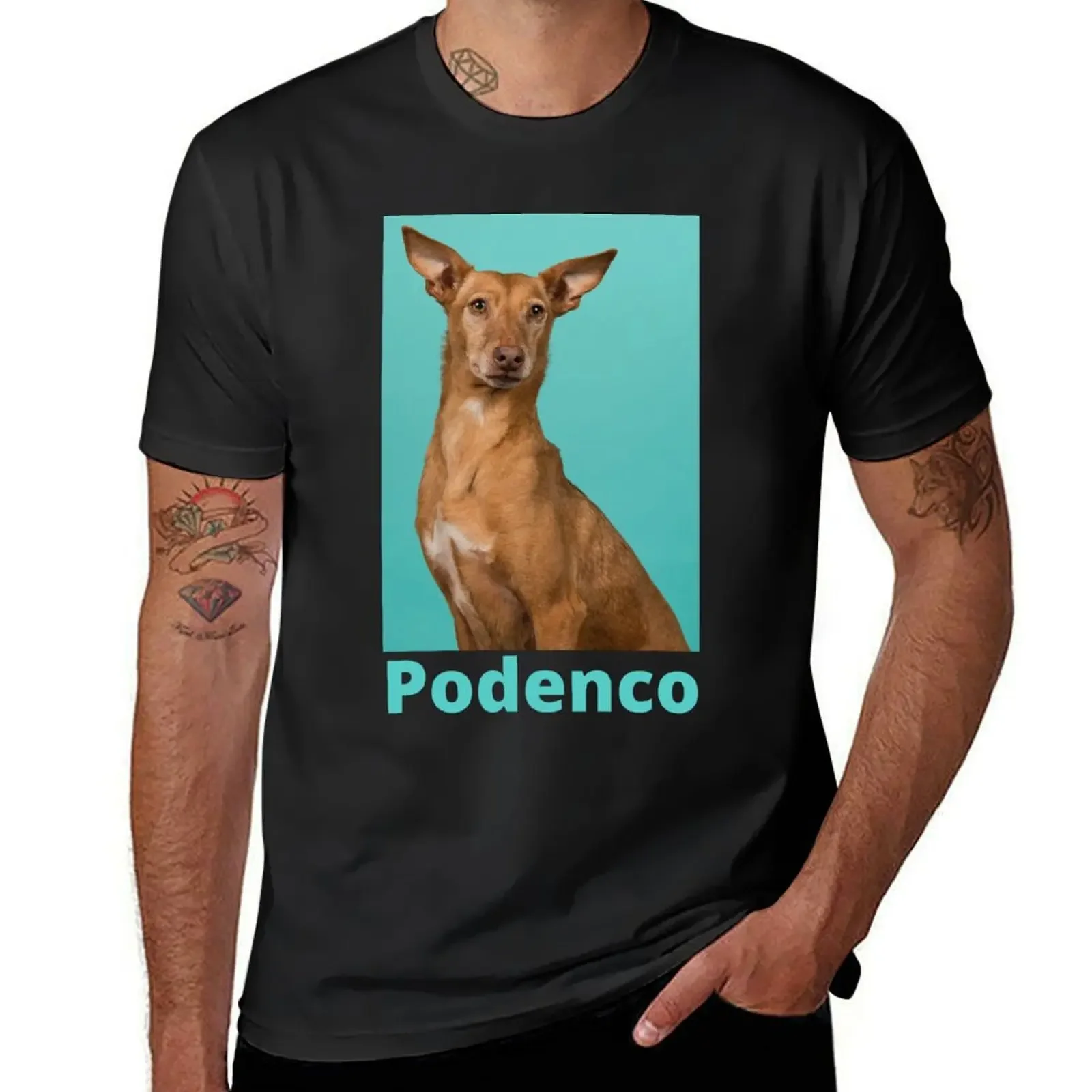 Podenco T-Shirt customs vintage clothes rapper graphic tees black t-shirts for men