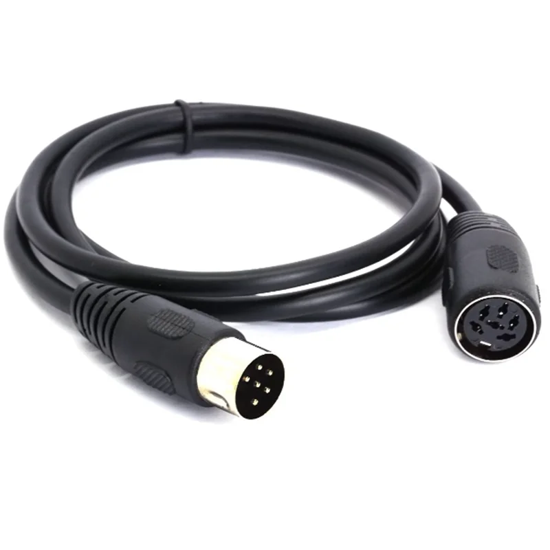 1m DIN 6 PIN Extension Cable, 9.8 feet 6 PIN DIN Male to Female Plug AV Adapter Audio Socket for Digital Audio Devices